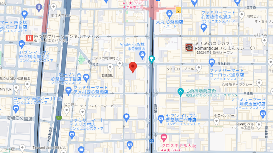major心斎橋map